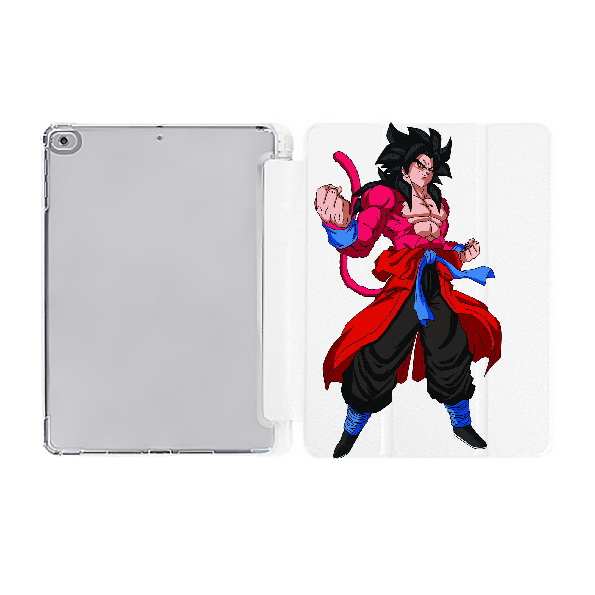 （画像用） ドラゴンボール 孫悟空（そん ごくう）Son Goku カカロット DRAGON BALL Kakarotto IPad ケース ペン収納付き 三つ折りスタンド PUレザー×シリコン 対応機種9.5/10.5/10.9インチ